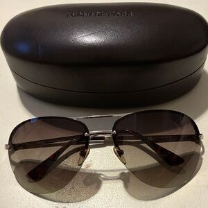 Michael Kors Black Aviator Sunglasses with Case